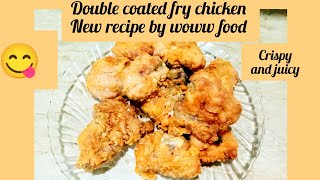 Double coated fry chicken new recipe by woww food trending video Woww food [upl. by Laurel701]