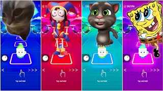 Chipi chipi chapa chapa  The amazing digital circus  Talking Tom  SpongeBob Song Tileshopedmrush [upl. by Hassi]