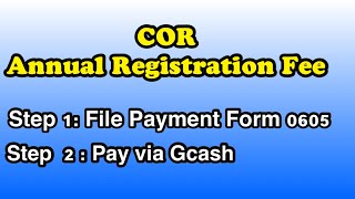 How To Pay COR Annual Registration Fee via Gcash  SELFEMPLOYED  BIR Tax Compliance  Engoo [upl. by Tarsus]