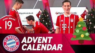 Drawing w Sebastian Rudy amp Niklas Süle  FC Bayern Xmas Advent Calendar 19 [upl. by Almeda549]