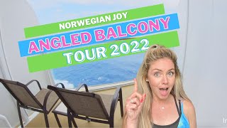 Norwegian Joy Angled Balcony Room Tour [upl. by Kaleb152]