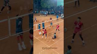 Rally 😱powerful spike 😳first pass and Difence 😲 volleyball volleydonor volley shorts reels [upl. by Budde726]