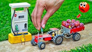 Tractor making petrol pump station A to Z process science projectdiy tractor home made feul station [upl. by Tacita]