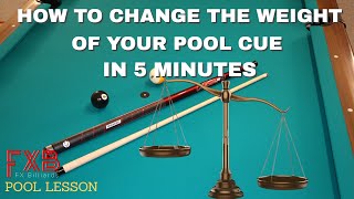 HOW TO ADJUST THE WEIGHT OF YOUR POOL CUE  Lighter or Heavier Cue in Just 5 Minutes Pool Lessons [upl. by Reynard]