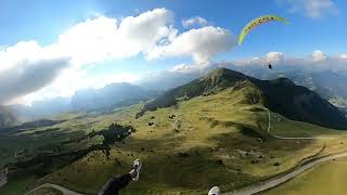 Paragliding  Val Gardena  Seceda Ortisei  Dolomites Italy  1082022  GoProMax [upl. by Alyel]