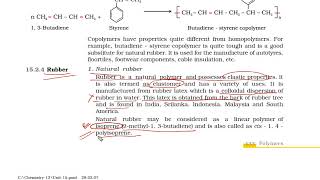 NCERT\CBSE class 12 chemistry chapter 15 Polymers part 8 co polymerisation [upl. by Boonie491]