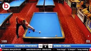 Frederic Caudron vs ADNAN YÜKSEL  22BİLARDOMAX BALABANTHEORY HANDICAP 3 Cushion Billiards LEAGUE [upl. by Poyssick]