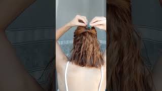 Acconciatura facile e carinaEasy and cute Hairstyle youtubeshorts hair [upl. by Hiamerej]