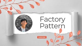 Fabrika usuli  Factory pattern  Design pattern  Creational Pattern [upl. by Weslee]