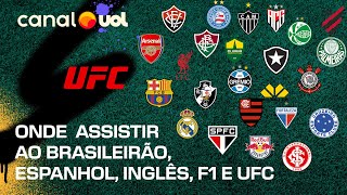 🔴 ONDE ASSISTIR AOS JOGOS DO BRASILEIRÃO CAMPEONATO ESPANHOL BOLA DE OURO FÓRMULA 1 E UFC [upl. by Pacien52]