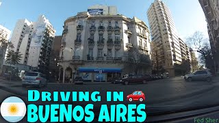 Driving in Buenos Aires from Recoleta to Boedo [upl. by Sakram]