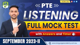 PTE Listening Full Mock Test with Answers  September 2023II  Language Academy PTE NAATI amp IELTS [upl. by Huckaby]