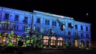 Chemnitz Lichtershow Bahnhof [upl. by Anelehs]