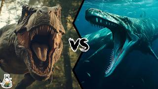 Tyrannosaurus Rex vs Mosasaurus  Who Would Win An Epic Fight [upl. by Algie]