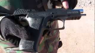 Sarsilmaz SAR K2 in 45ACP Pistol shooting at SHOT Show 2013 [upl. by Laup]