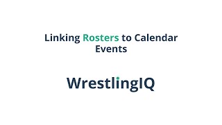 Linking Rosters To Calendar Events [upl. by Ireg329]