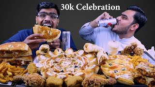 Crown Crust Pizza Kabab stick Staker Sandwich Fried Chicken Rolls Wraps  30k Celebration [upl. by Zonnya]