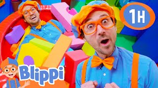 Blippi Learns Colors and Shapes at the Indoor Playground Educational Videos for Kids [upl. by Klarrisa]