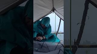 STRUGGLE IN HEAVY RAINSTORM Solo camping with rain sounds for sleep campinginheavyrain shorts [upl. by Adieren]