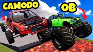 OB amp I Jumped UPGRADED Cars on a Downhill Track in BeamNG Drive Mods [upl. by Anilet24]