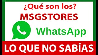 Que son los archivos MSGSTORES de WhatsApp [upl. by Anreval]