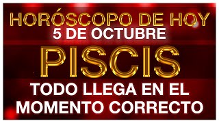 PISCIS HOY  MIRA QUE VIENE 🤑💸🤩  HORÓSCOPO DE HOY PISCIS TAROT  5 DE OCTUBRE 2024 [upl. by Raknahs]