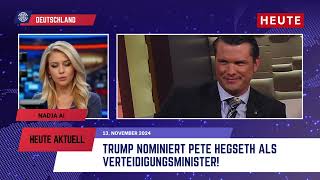 Trump nominiert Pete Hegseth als Verteidigungsminister [upl. by Ahsiliw688]