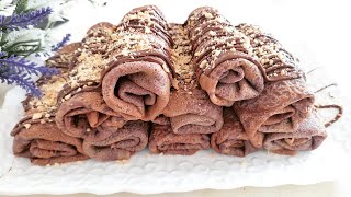 Recette des crêpes au chocolat 🍫 كريب شوكولا أحسن من المحلات [upl. by Emanuela]