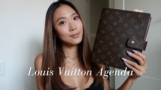 WHATS IN MY LV AGENDA  Louis Vuitton Agenda GM [upl. by Ahsima107]