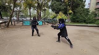 Sparring 09 29 24  Millaray Esgrima Histórica Valdivia vs Erik Compañia Espada de Plata [upl. by Ellehcrad889]