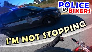 Cop Chases Biker  Police VS Motorcycles Compilation 2023 [upl. by Hobart]