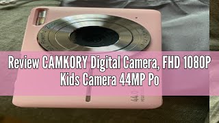 Review CAMKORY Digital Camera FHD 1080P Kids Camera 44MP Point and Shoot Digital Cameras with 32GB [upl. by Chip]