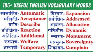 185 English Vocabulary Words Youll Use Every Day Practical Language Lesson for RealLife Situation [upl. by Atirak]