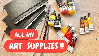 🎨 ALL MY ART MATERIALS [upl. by Gillian]