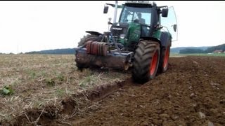 Ackern mit Fendt 714 Vario TMS und Pöttinger Sound [upl. by Sabir]