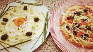 recette pizza tortilla  oeuf rapide 🥧بيتزا تورتيلا  بيضة سريعة [upl. by Annaiek887]