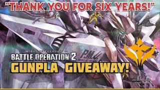 FREE GUNPLA GIVEAWAY Battle Operation 2 6th Anniversary giveaway gunpla  GBO2 [upl. by Sobel]