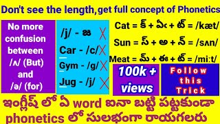 Full concept of phonetics in Telugu How to do phonetic transcription easily Phonetics in English [upl. by Shoemaker252]