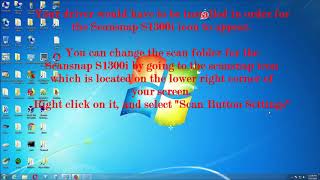 Scansnap S1300i How to Change Scan Folder [upl. by Nautna]