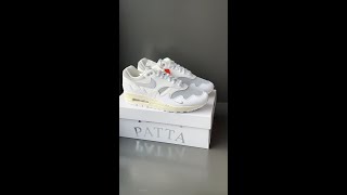 Unboxing the Patta x Nike Air Max 1 White 😮‍💨👟 [upl. by Athallia150]