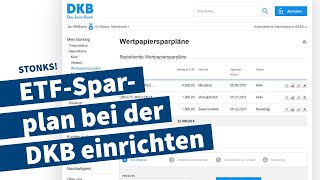 ETFSparplan bei der DKB anlegen und einrichten – Tutorial Anleitung für Einsteiger [upl. by Nyrrad]