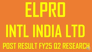 Elpro International Ltd  ELPRO INDIA LTD  LATEST NEWS ON ELPRO LTD  NEWS ON ELPRO LTD TODAY [upl. by Ignacio250]