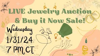 LIVE Jewelry Auction amp BIN Sale 7 PM CT Wed 13124 [upl. by Adin]