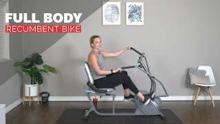 Full Body Recumbent Bike with Full Motion Handlebars Workout [upl. by Mintz]