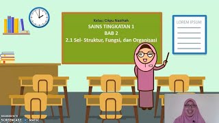 SAINS TING 1 BAB 2 21 SEL  Struktur Fungsi dan Organisasi [upl. by Wake]