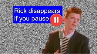 Rick Roll but if you pause the video Rick dissapears  Gaming with Charlie [upl. by Ellevehs]