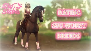 RATING SSOS WORST HORSES  Star Stable Training Time [upl. by Tana]