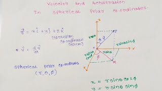 VELOCITY AND ACCELERATION IN SPHERICAL POLAR COORDINATES [upl. by Onitsoga]