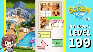 Screw Home Level 199 Solution Walkthrough New Version [upl. by Htilil595]