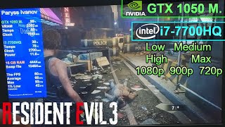 Resident Evil 3 Remake on Lenovo Legion Y520  NVIDIA GeForce GTX 1050 Laptop Intel Core i77700HQ [upl. by Adnot]